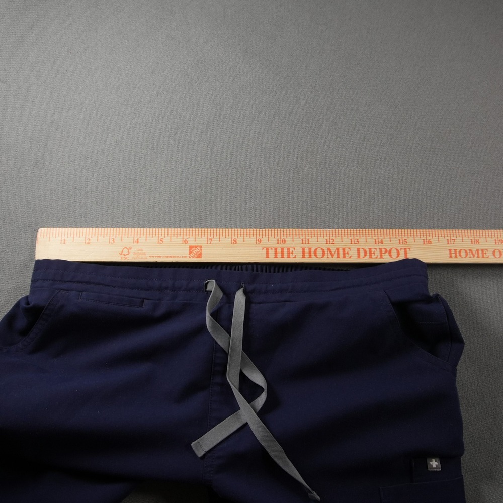 FIGS Straight Leg Skinny Drawstring Cargo Women Scrub Pants M Blue Medical - Picture 5 of 13